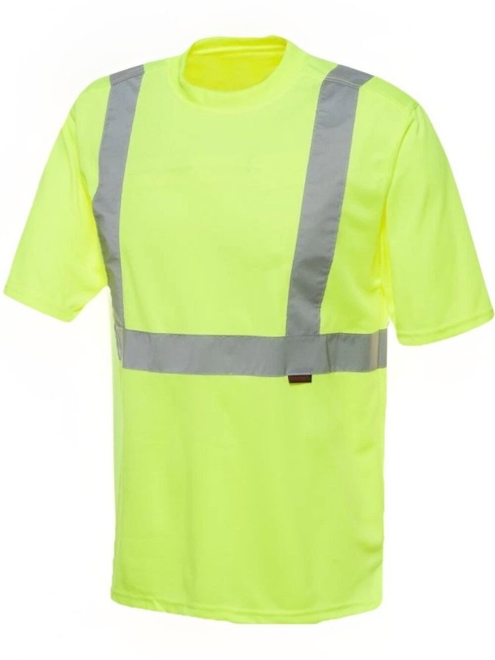 Wolverine Men's Hi-Vis Short Sleeve Tee L NEON Caution T-Shirt Class 3 Safety
